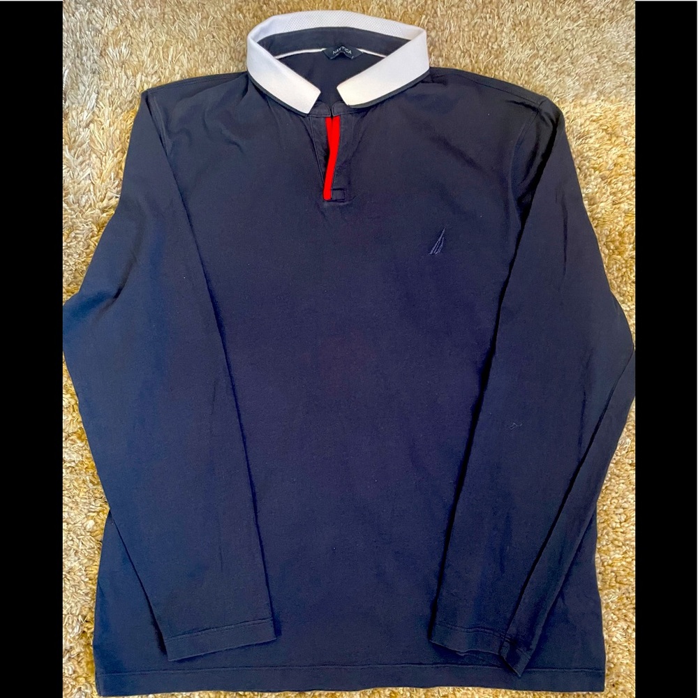 Nautical long sleeve pullover shirt